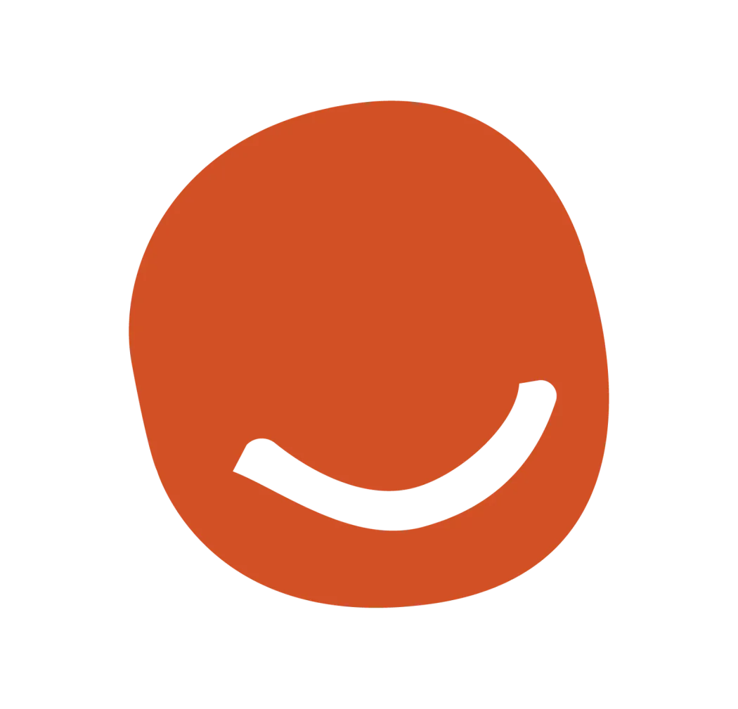 Ícono de Meza: carita feliz naranja
