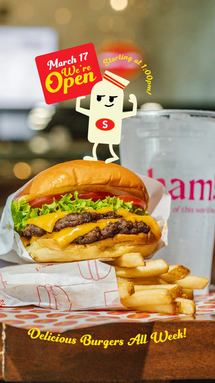 Delicious burgers all week, historia de Sham para el asueto