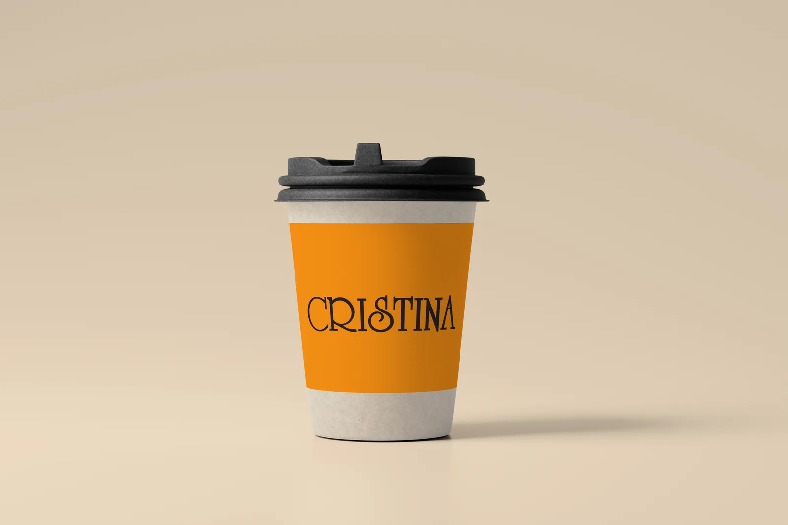 Vaso de café para llevar de Cristina